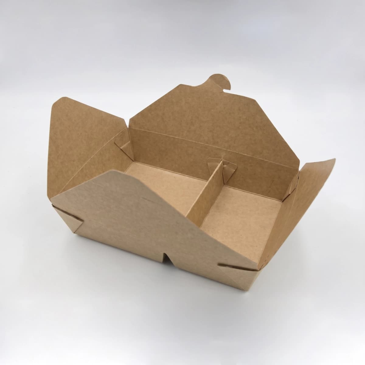 Caja de Papel Kraft con Dos Compartimientos